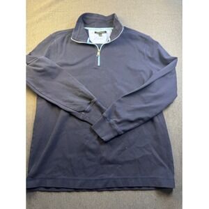 Banana Republic Mens‎ Navy Blue Quarter Zip Long Sleeve Pullover Shirt